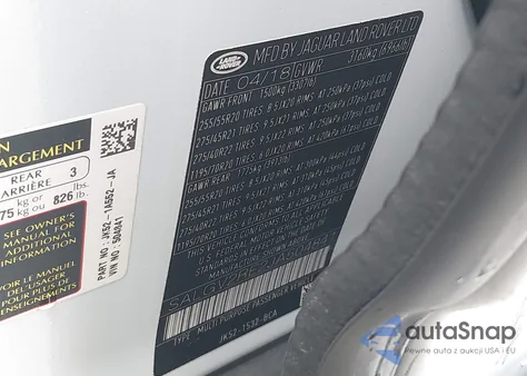 2018 Land Rover Range Rover 5.0L V8 Supercharged Autobiography из США, поврежденный, VIN SALGV2RE2JA504841